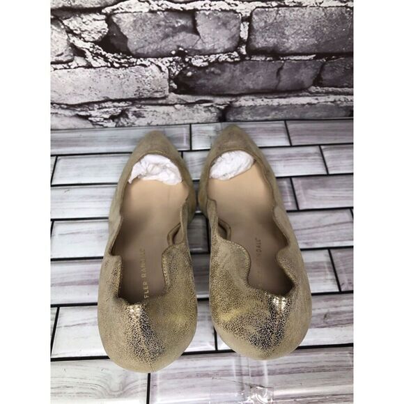 Loeffler Randall Gold Leather Shimmer Pointed Toe High Heels Women 9B US/39.5EU - Picture 5 of 16